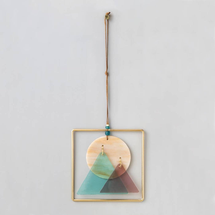 Scout Sunset Mountains Stained Glass Light Catcher