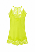 Silk Lace Razorback Cami  - Lime - Last Pieces