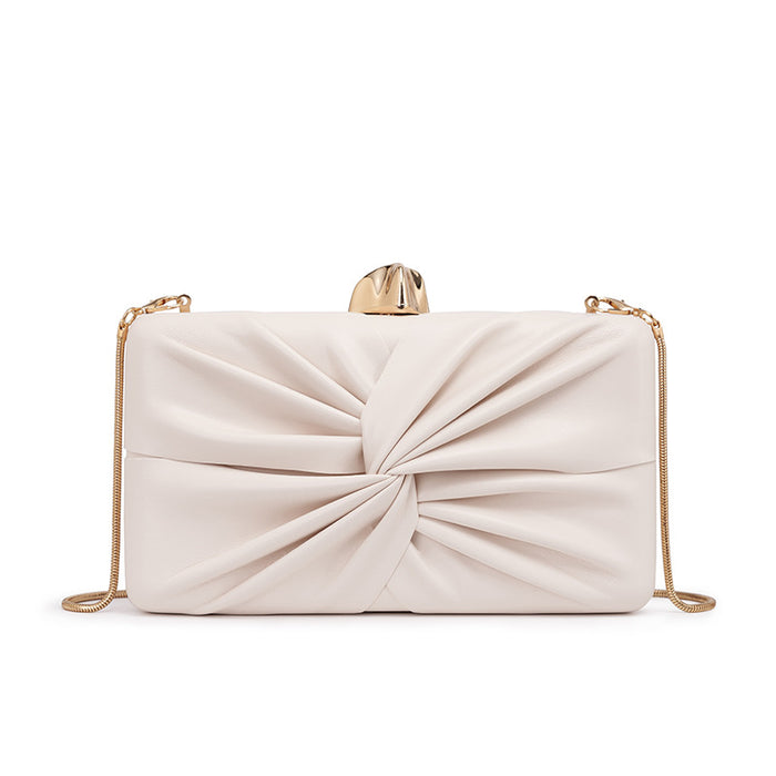 Silver Ruched Evening Clutch Bag – ÉTOILÉA