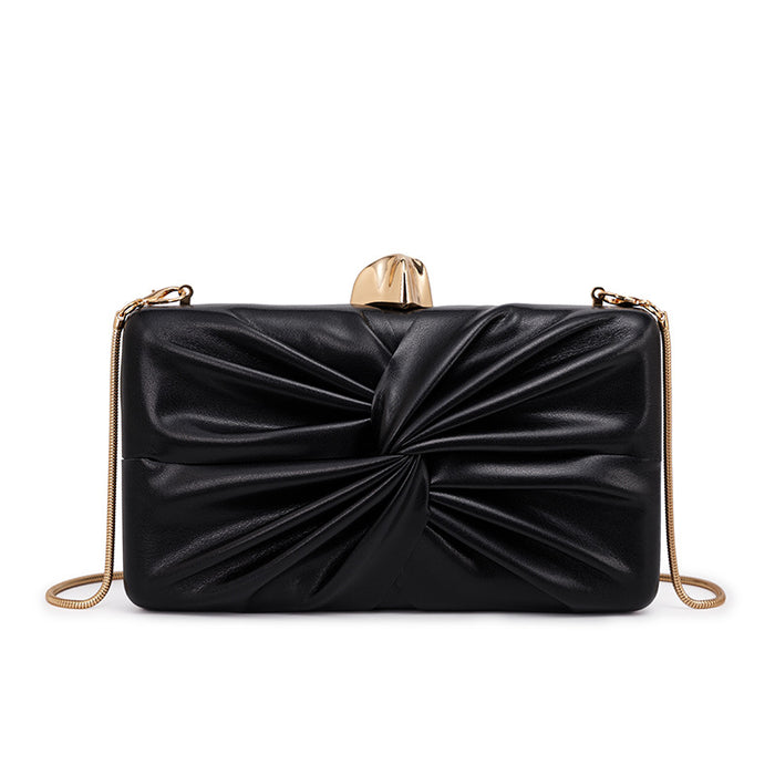 Silver Ruched Evening Clutch Bag – ÉTOILÉA