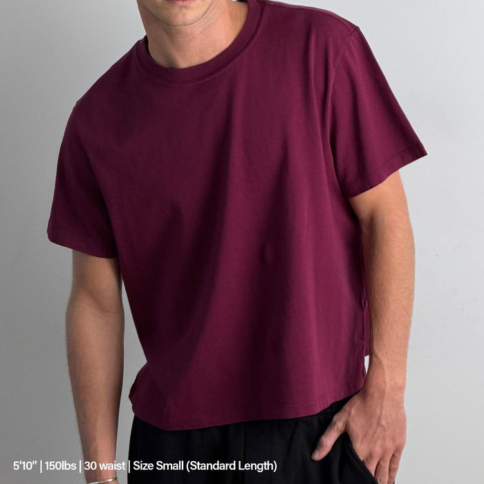Silverlake Crop Tee II T-Shirt Dark Wine