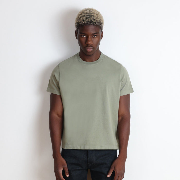 Silverlake Crop Tee III | Boxy, Relaxed Fit T-Shirt Faded Military Green