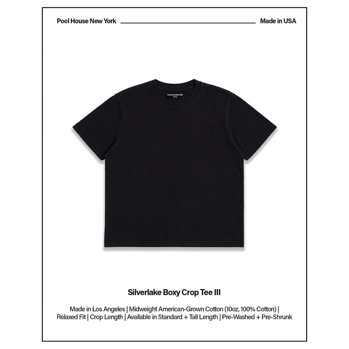 Silverlake Crop Tee III | Boxy, Relaxed Fit T-Shirt Classic Black