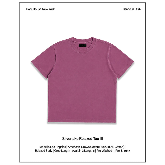 Silverlake Crop Tee III | Boxy, Relaxed Fit T-Shirt Vintage Maroon