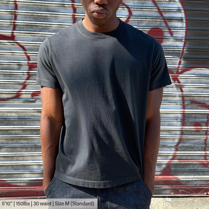 Silverlake Crop Tee III | Boxy, Relaxed Fit T-Shirt Ash Black (Vintage)