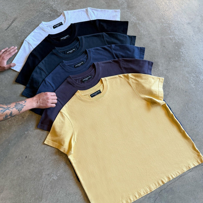 Silverlake Crop Tee III | Boxy, Relaxed Fit T-Shirt Vintage Navy II