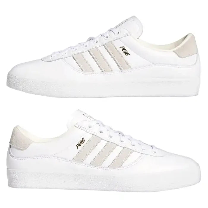 Scarpa White Leather Adidas Puig Indoor