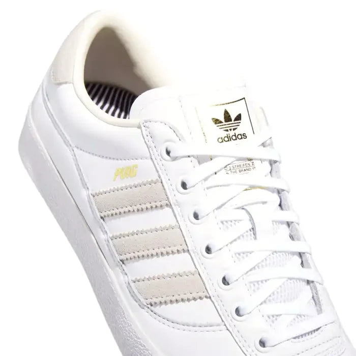 Scarpa White Leather Adidas Puig Indoor