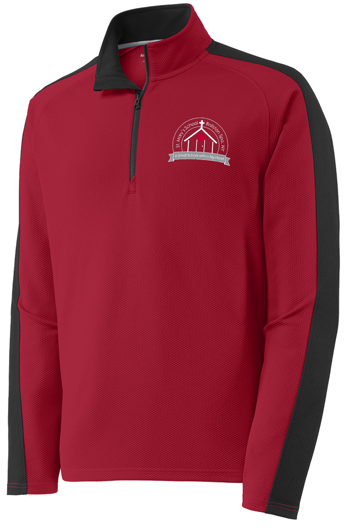 SMBS SPORT-WICK TEXTURED 1/4 ZIPS