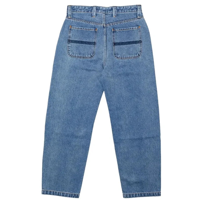 Spitfire denim baggy pants blue washed