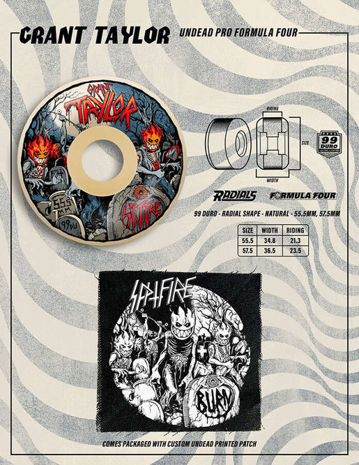 Spitfire Wheels Radial Grant Taylor Undead 99 A