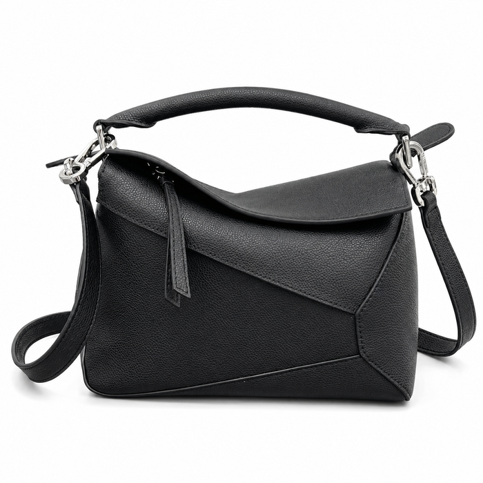 Structured Leather Crossbody Satchel – CAMELAIRE