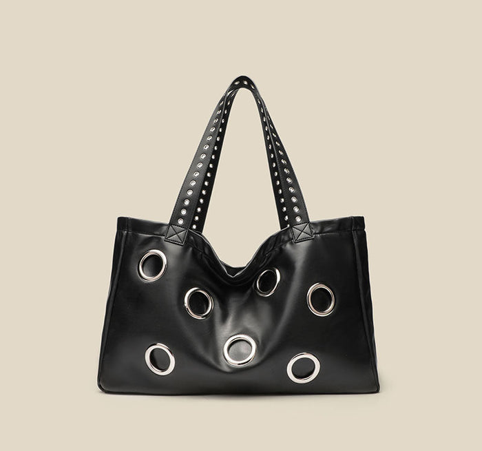Studded Soft Tote Bag - ÉLUNOR