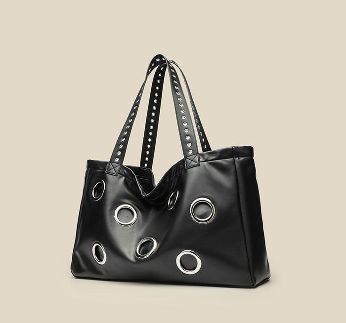 Studded Soft Tote Bag - ÉLUNOR