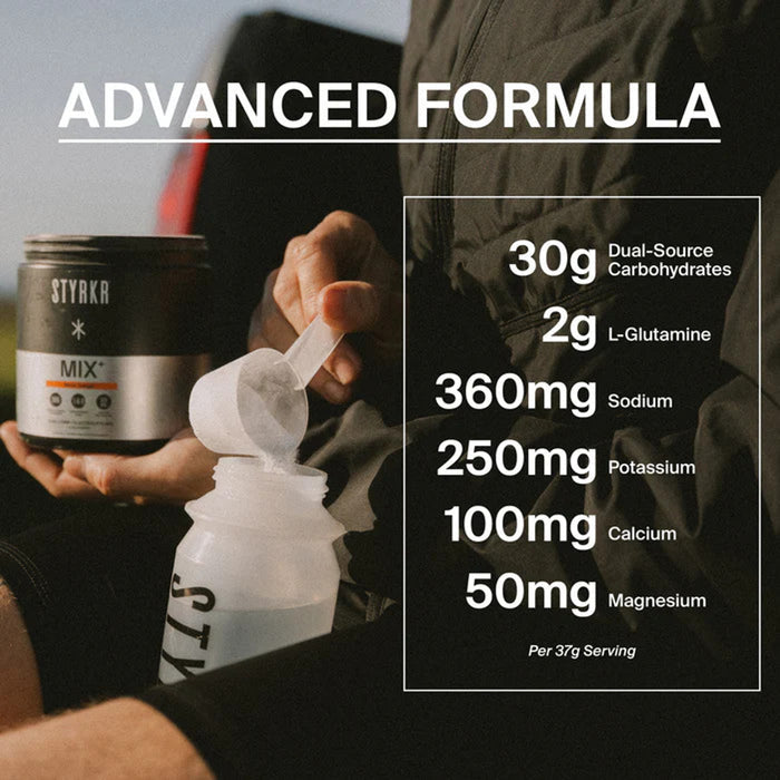 Styrkr Mix+ Dual Carb + Electrolyte Powder | 15 Serves | Lime & Mint