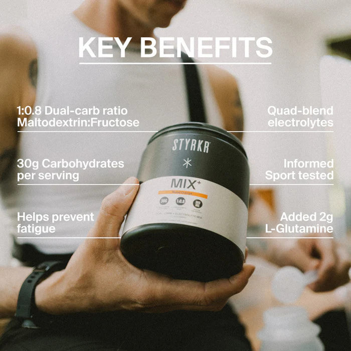 Styrkr Mix+ Dual Carb + Electrolyte Powder | 25 Serves | Lime & Mint