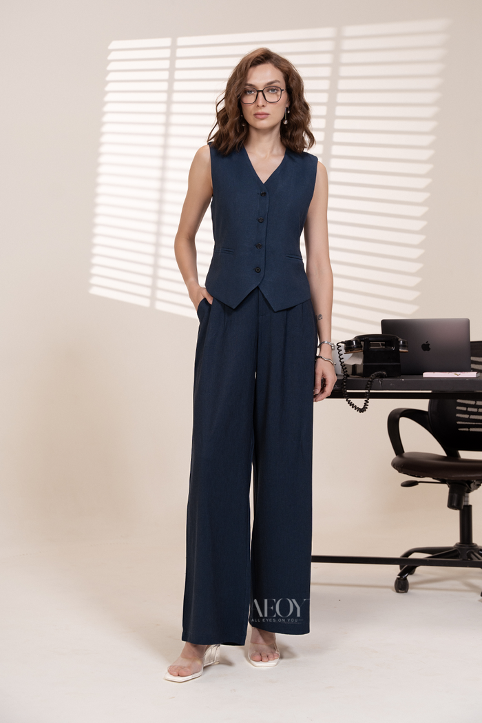 Linen waistcoat co ord formal wear