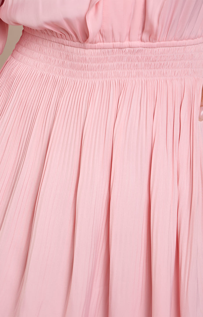 Tara Solid Charmeuse Dress, color_Pink