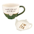 Teacup and Teabag Holder Set