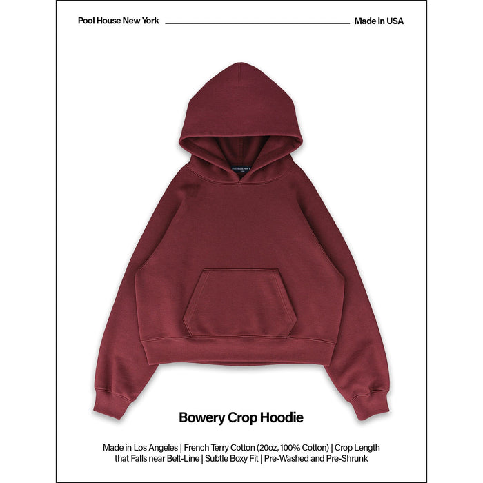 The Bowery Crop Hoodie Windsor Wine