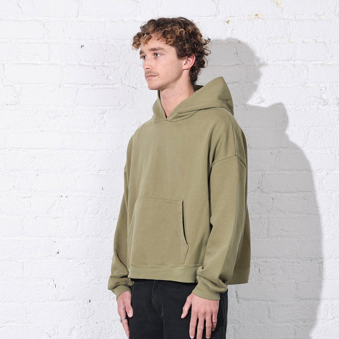 The Bowery Crop Hoodie Martini Olive