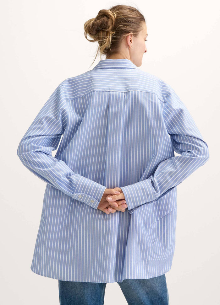 color:blue/white stripe