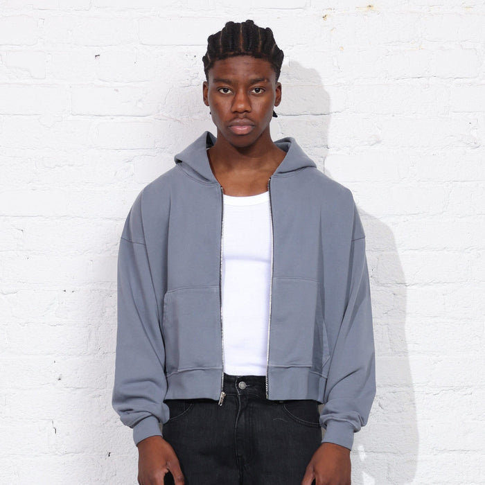 The Mercer Crop Zip II Blue Steel