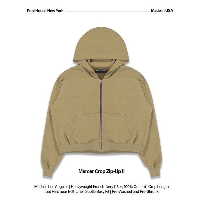 The Mercer Crop Zip II Martini Olive