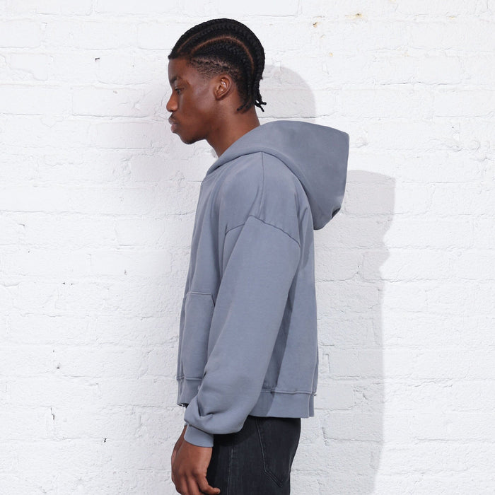 The Mercer Crop Zip II Blue Steel