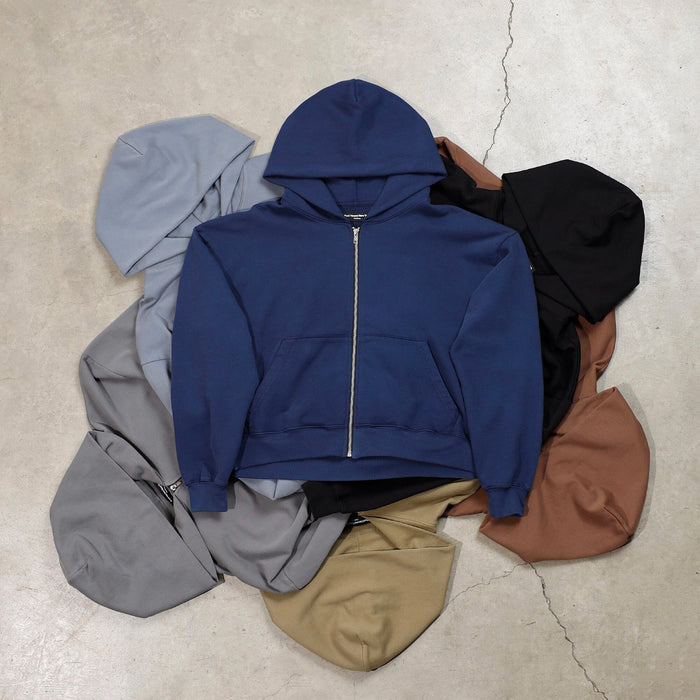 The Mercer Crop Zip II Blue Steel