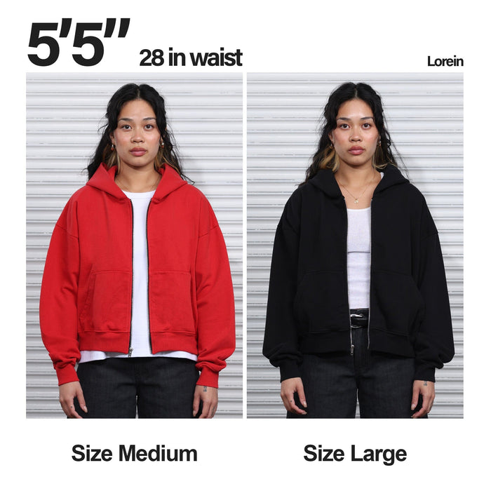 The Mercer Crop Zip II Jay Blue
