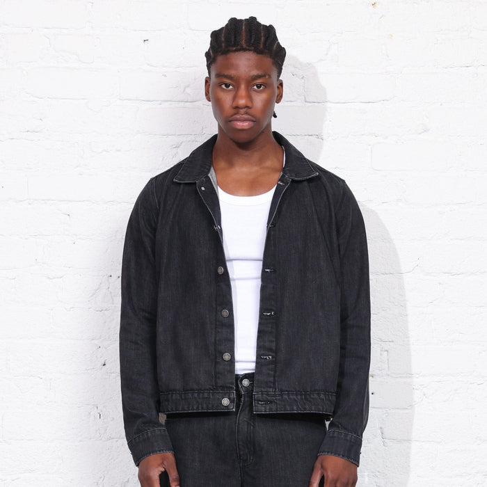 The Tokyo Crop Denim Jacket | Japanese Denim Antique Black