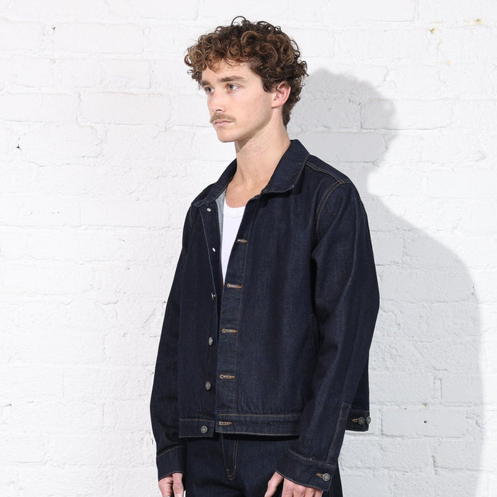The Tokyo Crop Denim Jacket Raw Indigo