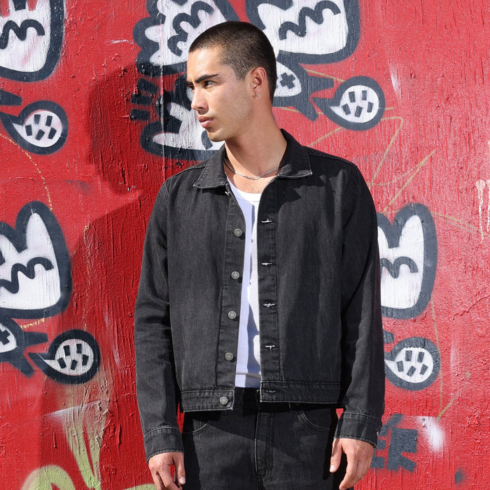 The Tokyo Crop Denim Jacket | Japanese Denim Antique Black