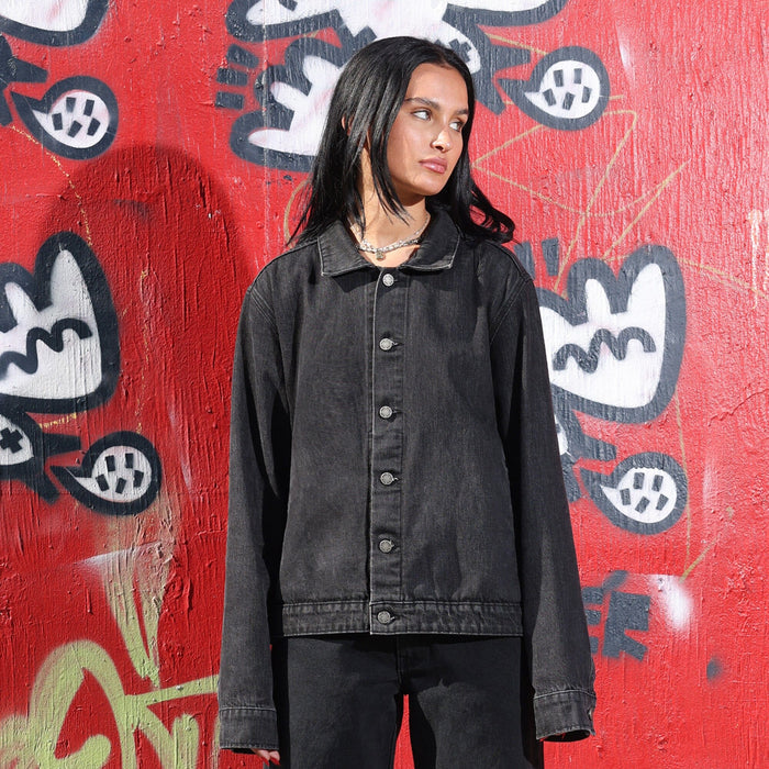 The Tokyo Crop Denim Jacket | Japanese Denim Antique Black