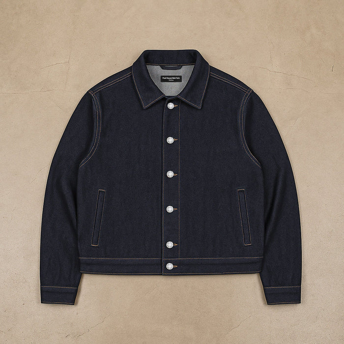The Tokyo Crop Denim Jacket Raw Indigo