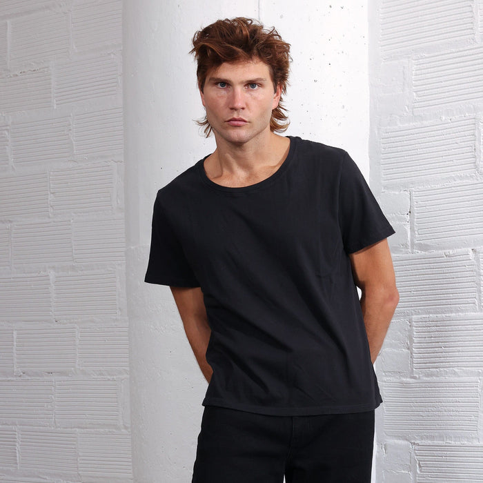 The Venice Half-Crop Tee T-Shirt Vintage Black