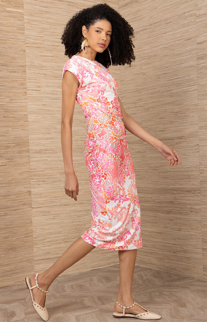Thora Jersey Dress, color-Pink