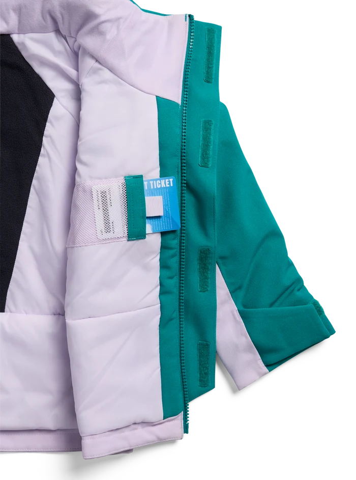 Product image of Toddlers' Burton Ascutney 2L Jacket[Variant:Pacific Teal / Moondust Purple / True Black]