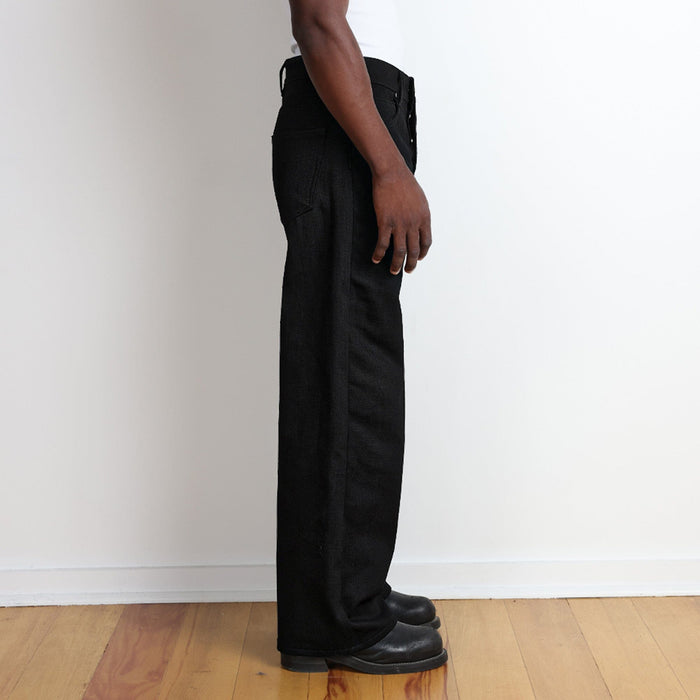 Tokyo Jeans | Straight-Wide | Crosshatch Raw Black | Crosshatch
