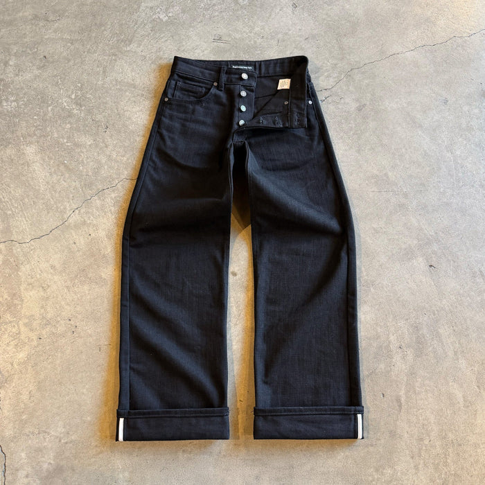 Tokyo Jeans | Straight-Wide | Crosshatch Raw Black | Crosshatch