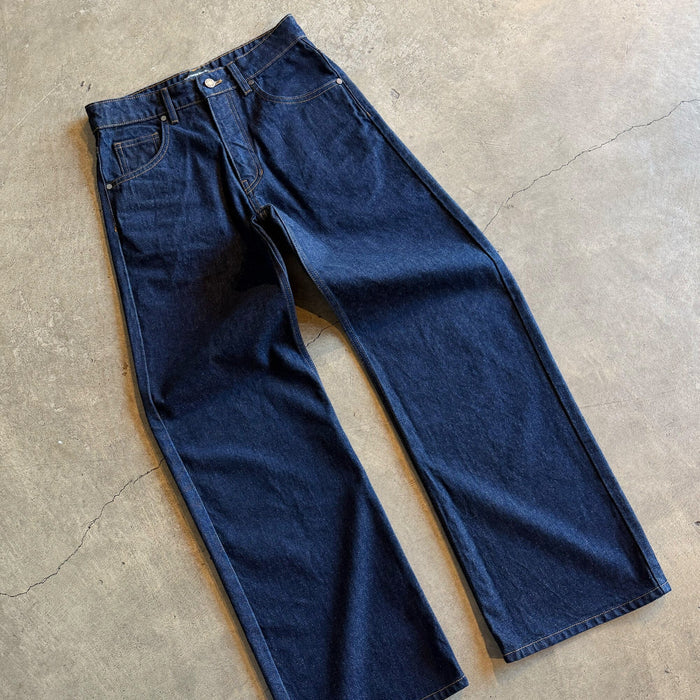 Tokyo Dad Jeans | Straight-Wide Leg Raw Indigo