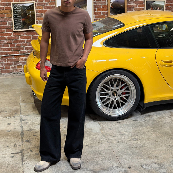 Tokyo Dad Jeans | Straight-Wide Leg Raw Black