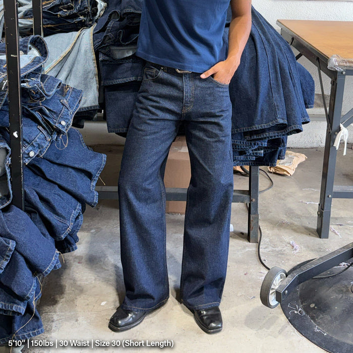Tokyo Dad Jeans | Straight-Wide Leg Raw Indigo