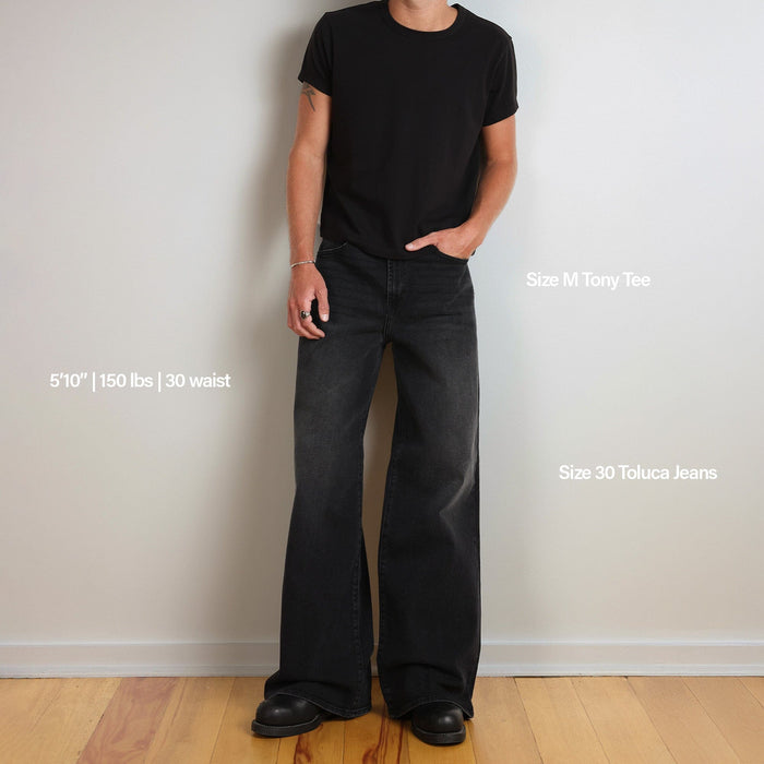 Toluca Dad Jeans II | Flare, Wide-Leg Vintage Black