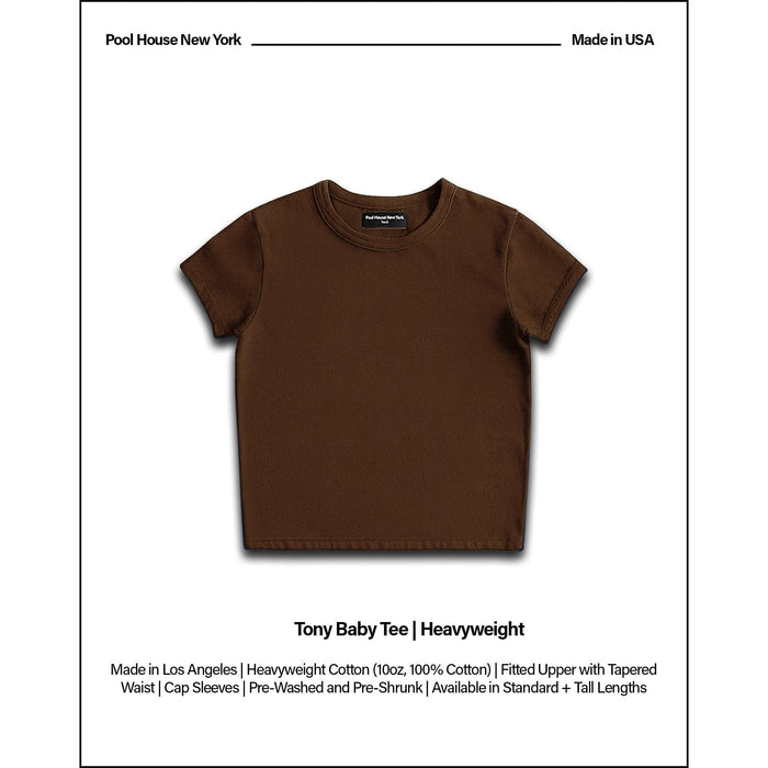 Tony Baby Tee | Mens | Heavyweight (Copy) (Copy) T-Shirt Dark Brown