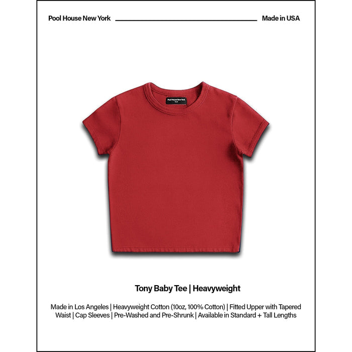 Tony Baby Tee | Mens | Heavyweight T-Shirt PH Red