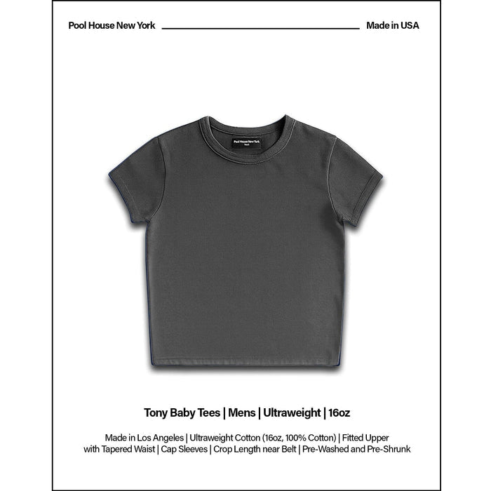 Tony Baby Tee | Mens | Ultraweight | 16oz T-Shirt Dark Grey