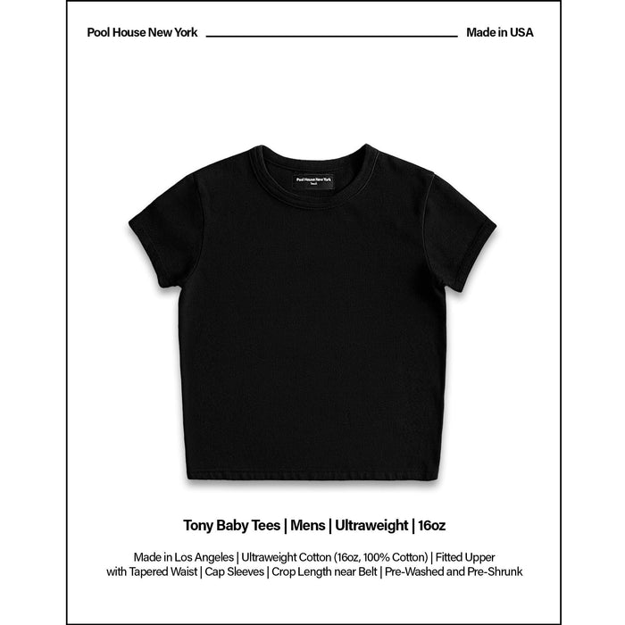 Tony Baby Tee | Mens | Ultraweight | 16oz T-Shirt Classic Black
