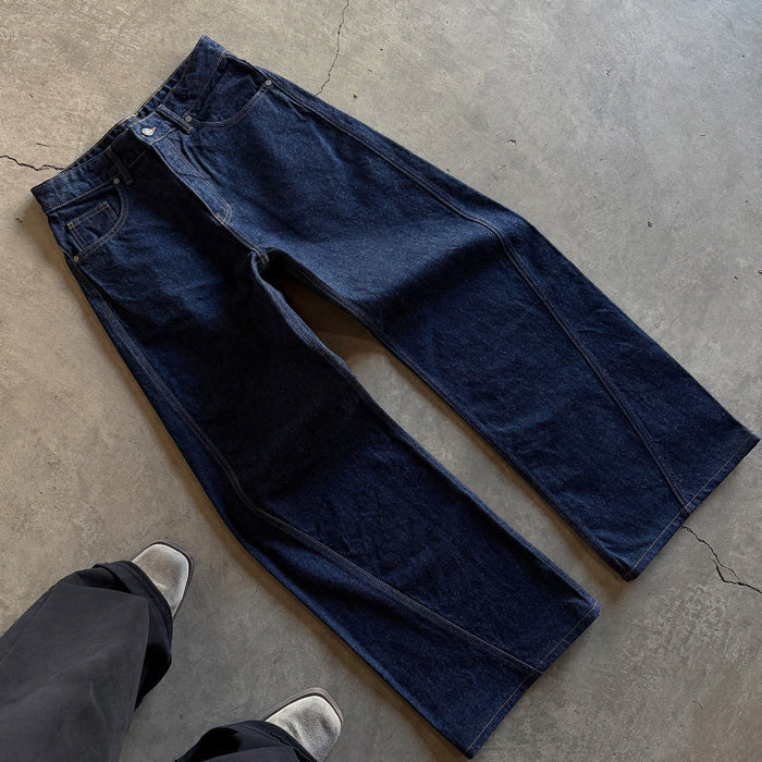 Twisted Tokyo Dad Jeans | Baggy, Wide-Leg Raw Indigo